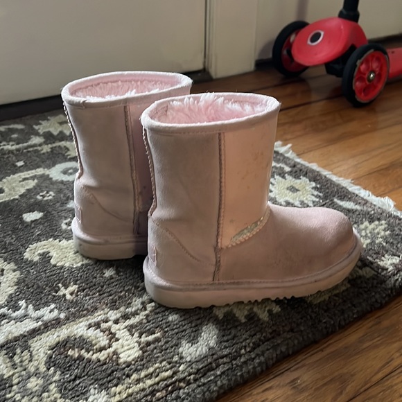 Authentic Girls Light Pink Star Confetti Uggs size 13 - Picture 4 of 12